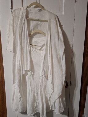 Bohemian Alfred Dunner White Flowing Skirt + CMC Top XL (Mis272)